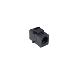 Negro 6P6C UTP Copla RJ12-RJ12 Keystone Feedthrough RJ25-RJ25