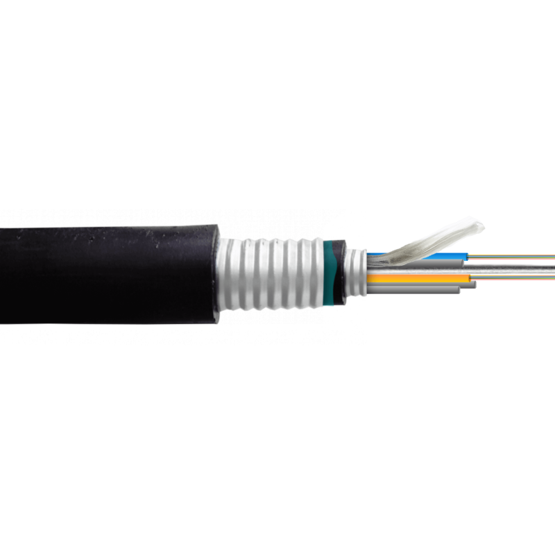 Soterrado SM 12-Fibra G652D Cable Armadura 2xPE 12,5mm Monomodo GYTA53
