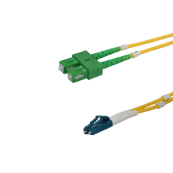 1mt SC/APC-LC/UPC MonoModo SM Duplex Jumper Cable Fibra 9/125um 3mm