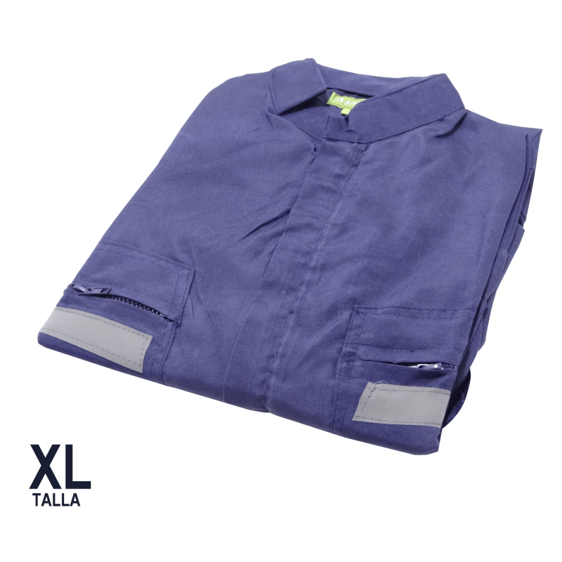 XL Azul 48/50 Alt180cm Overol Poplin Cintas-Reflectantes Poliester
