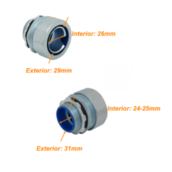Metalico 32mm Prensa Estopa para Flexible Aislacion IP65