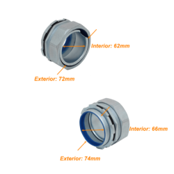 Metalico 75mm Prensa Estopa para Flexible Aislacion IP65