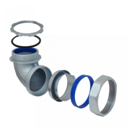 Metalico 90mm Codo Prensa Estopa para Flexible Aislacion IP65