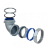 Metalico 90mm Codo Prensa Estopa para Flexible Aislacion IP65