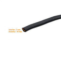 10mm Rollo-100mts 7mm-int Conduit Flexible Plastico Corrugado Negro PA