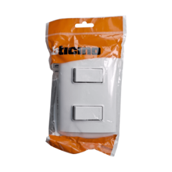 BTICINO Modus 2-interruptor-10A Unipolar-915 c/Base/Tapa Blanca Armado
