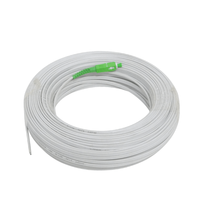 Blanco Drop-Port 50mt SC/APC MonoModo SM SX Pigtail Cable Fibra G652D