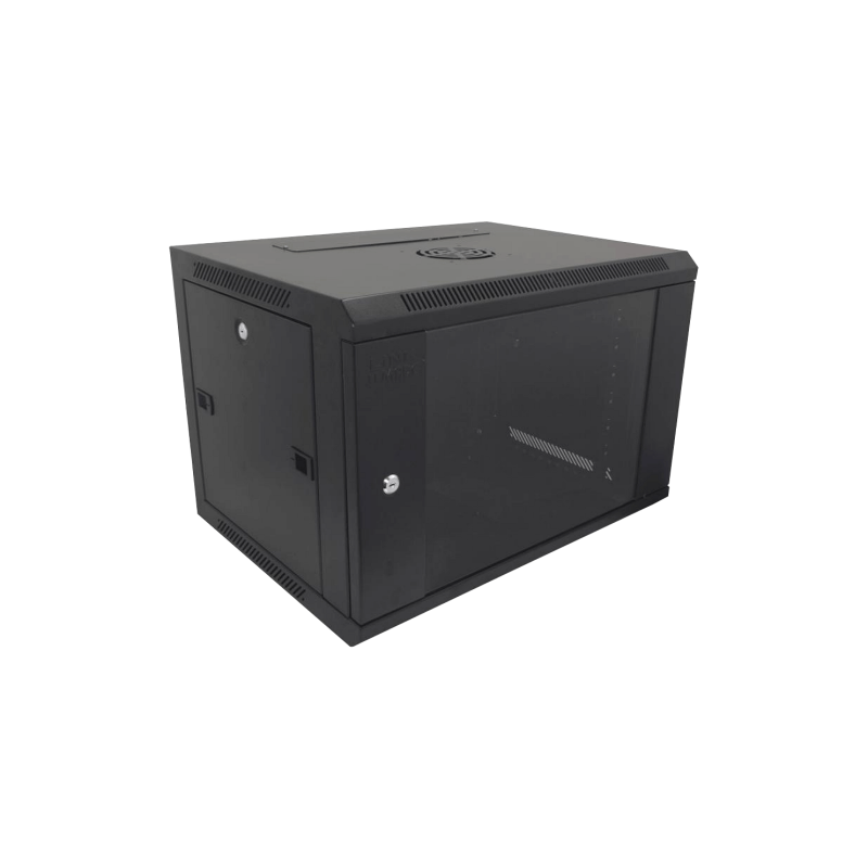 LINKMADE 45CM-FONDO 7U GABINETE RACK PARED NEGRO