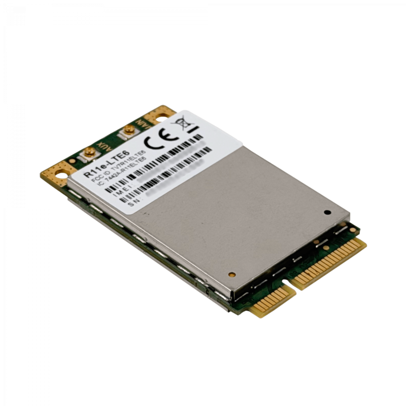 MIKROTIK 2-U.FL LTE CAT6 300/50mbps Aggregation 3G-R7R8 2G-12 MiniPCIe
