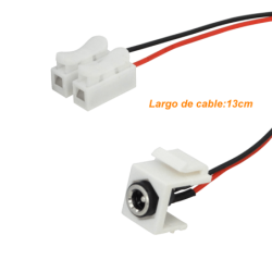 Keystone Jack 5,5x2,1mm-hembra cables-13cm Regleta-2p
