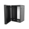 LINKMADE 18U RACK DOBLE BISAGRA 60CM-FONDO NEGRO INC-2U