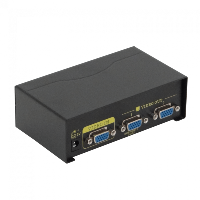 VGA-2502 Video Splitter 2-VGA-H 1-VGA-M 250MHz inc-9V/1A