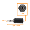 2,5mm-H 3,5mm-M Convertidor Adaptador Copla Audio Stereo Phone3/32-1/8