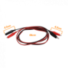 2-unids. Cable-1mt con Pinzas Rojo/Negro 96cm