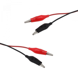 2-unids. Cable-1mt con Pinzas Rojo/Negro 96cm