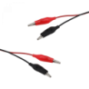 2-unids. Cable-1mt con Pinzas Rojo/Negro 96cm