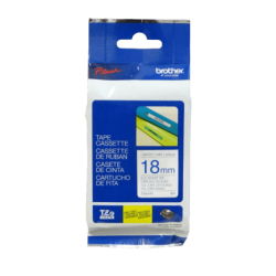 BROTHER 18mm Azul en Fondo Blanco Cinta 8mt p/PT-E300VP/D600VP/E550W