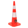 RFX 28 pulgadas MOP Cono de seguridad naranjo doble cinta reflectante