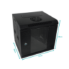 LINKMADE RACK 6U 10-PULG-ANCHO 30CM-FONDO NEGRO