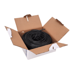 100m CCA Sim-Cat5e Negro Cable UTP Unifilar Aleacion Caja
