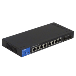 LINKSYS 8-1000-PoE+ 2-SFP 110W-tot Switch Admin 10p inc-54VDC/120W C13