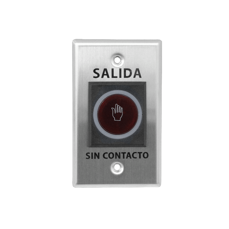 ZK Pulsador Salida sin-contacto 10cm No-Touch PlacaMetal 115x70mm IP65