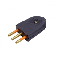 KALOP 2P+T Negro 10A SEC-60477 Enchufe Macho Volante c/Tierra KL44403
