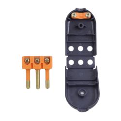 KALOP 2P+T Negro 10A SEC-60477 Enchufe Macho Volante c/Tierra KL44403