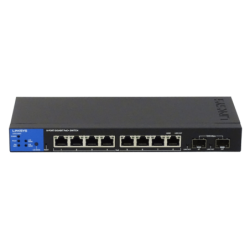 LINKSYS 8-1000-PoE+ 2-SFP 110W-tot Switch Admin 10p inc-54VDC/120W C13