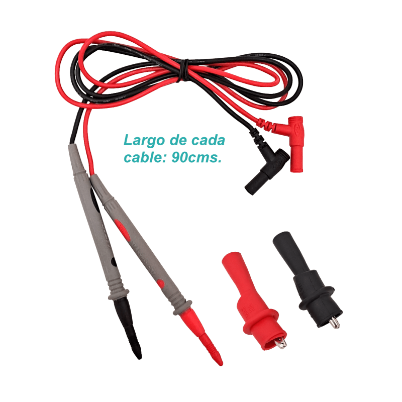 1000V 20A Repuesto Par Cables 90cm p/instrumento Multitester 0,9mt
