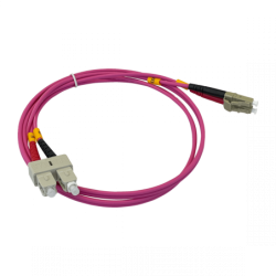 LSZH 1mt LC-SC OM4 MultiModo MM Duplex Jumper Fibra 50/125um 3,0mm