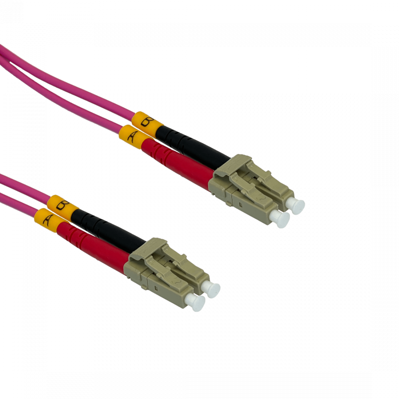 LSZH 5mt LC-LC OM4 MultiModo MM Duplex Jumper Fibra 50/125um 3,0mm