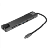 Hub Type-C 2-USB-C 1-HDMI 2-USB-AH SD/mSD RJ45-10/100 Aluminio