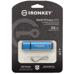 KINGSTON 32GB USB-C Encriptado AES-256 IronKey IKVP50C/32GB Pendrive