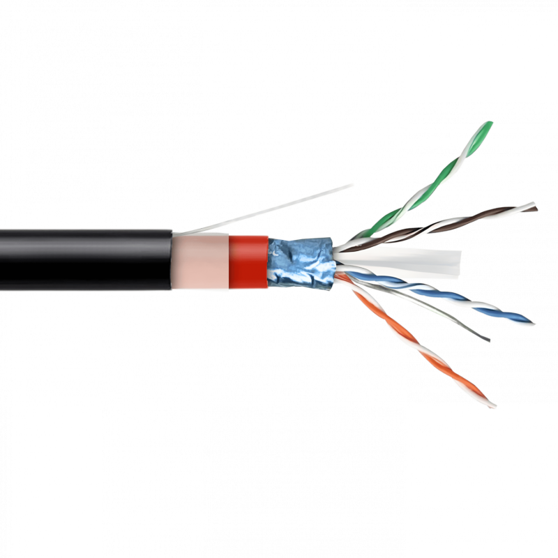 FURUKAWA Negro F/UTP Cable CAT6 Int-Ext 23AWG Unifilar Por Metro