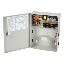 CCTV 12V 3A 9-Salidas Fuente-Carga-Bateria Gabinete-llave 100-240V C13
