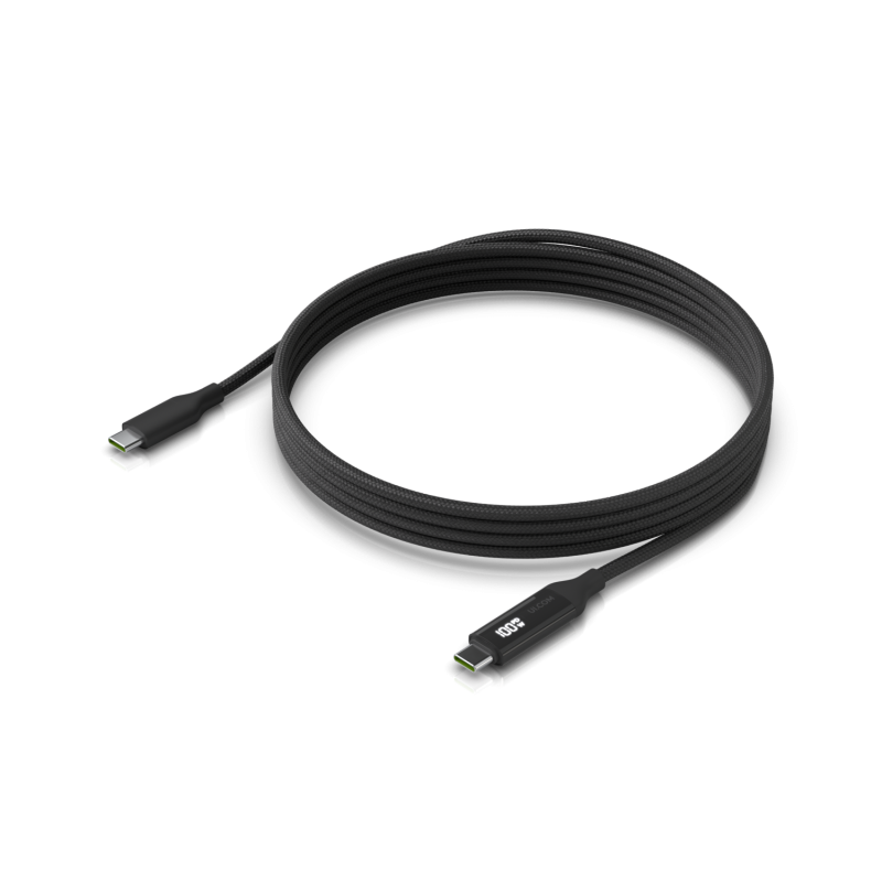 UBIQUITI 1mt mini Display consumo 100W USB-C Macho-Macho Braided Cable