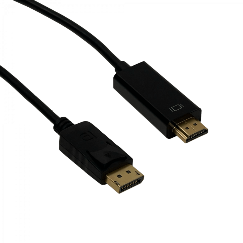 DisplayPort-M HDMI-M 1,8mt 180cm Cable Macho-Macho Negro 1.4v