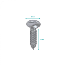 100-Unids. Punta lenteja Paleta 8 x 3/4-pulgada Largo-19mm zinc
