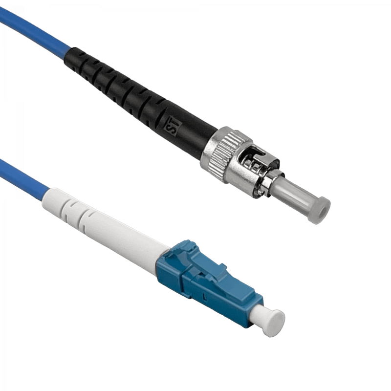 LSZH Blindado 1mt LC-ST Mono SM Simplex Jumper Cable Fibra 3.0mm 9/125