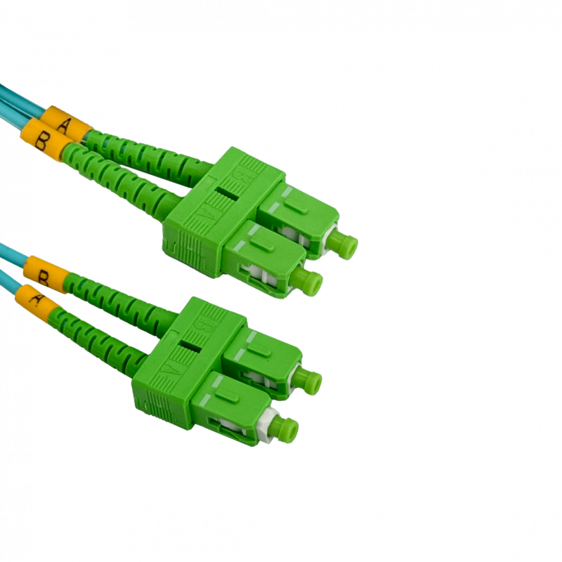 2mt SC/APC-SC/APC OM3 Multimodo MM Duplex Jumper Fibra LSZH