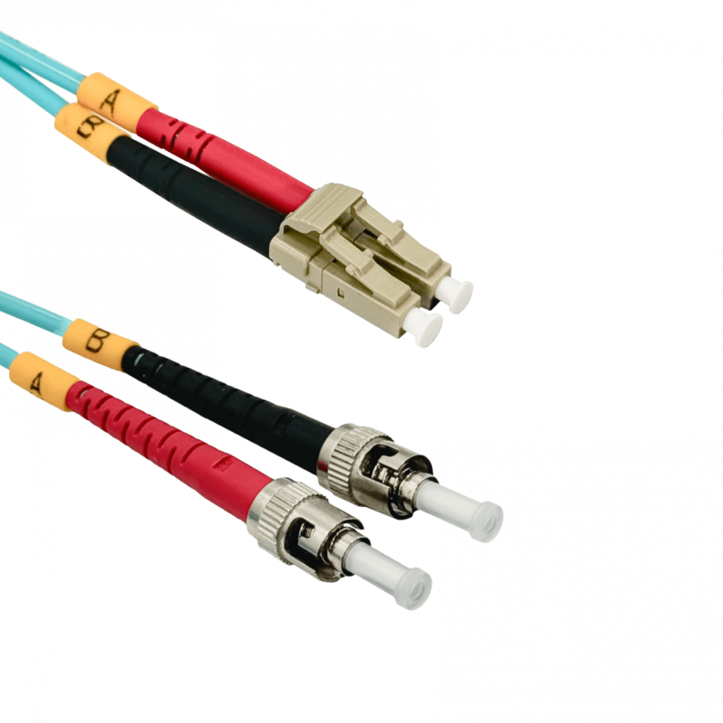 2mt LC-ST OM3 Multimodo MM Duplex Jumper Fibra 3.0mm 50/125um