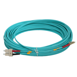 25mt LC-SC OM3 MultiModo MM Duplex Jumper Fibra 50/125um 3.0mm LSZH