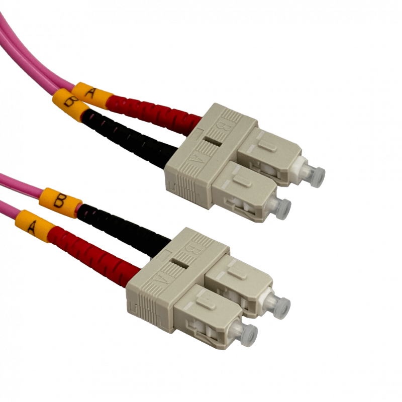 LSZH 1mt SC-SC OM4 MultiModo MM Duplex Jumper Fibra 50/125um 3mm