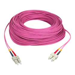 LSZH 100mt SC-SC OM4 MultiModo MM Duplex Jumper Fibra 50/125um 3mm