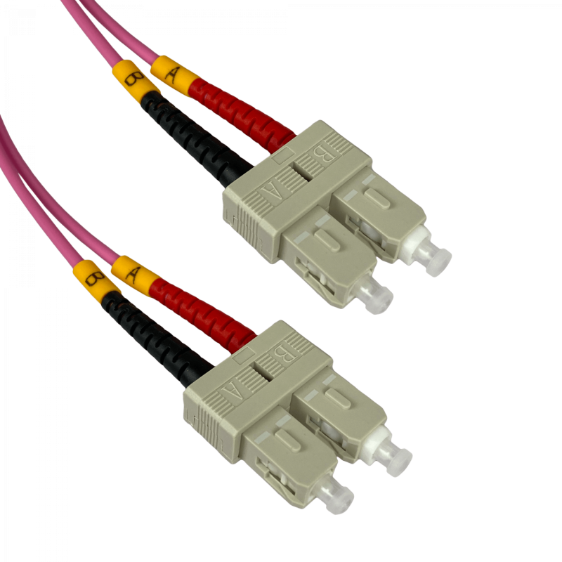 LSZH 2mt SC-SC OM4 MultiModo MM Duplex Jumper Fibra 50/125um 3mm