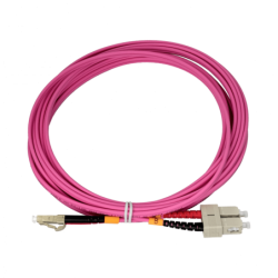 LSZH 5mt LC-SC OM4 MultiModo MM Duplex Jumper Fibra 3.0mm 50/125um