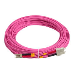 LSZH 25mt LC-SC OM4 MultiModo MM Duplex Jumper Fibra 3.0mm 50/125um