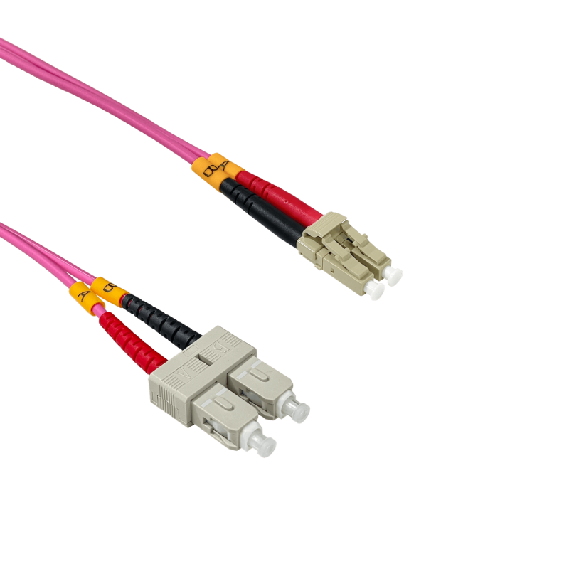 LSZH 200mt LC-SC OM4 MultiModo MM Duplex Jumper Fibra 50/125um 3mm