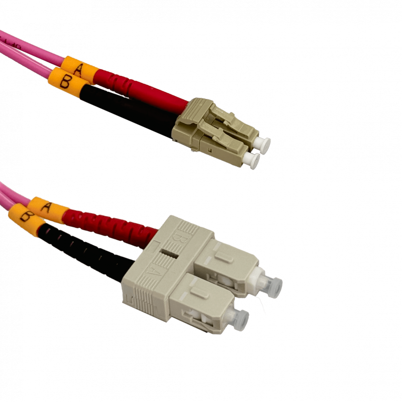 LSZH 2mt LC-SC OM4 MultiModo MM Duplex Jumper Fibra 50/125um 3,0mm